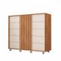 Imagem de Cômoda Pegasus com 5 Gavetas 2 Portas Freijo Off White Caemmun