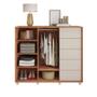 Imagem de Cômoda Pegasus com 5 Gavetas 2 Portas Freijo Off White Caemmun