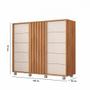 Imagem de Cômoda Pegasus com 5 Gavetas 2 Portas Freijo Off White Caemmun