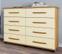 Imagem de Cômoda Quarto Jade com 08 Gavetas e Rodízios