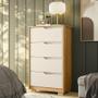 Imagem de Cômoda Quarto Sole com 4 Gavetas e Pés 