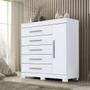Imagem de Comoda rayane prime c/sapateira 100% mdf - branco