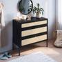 Imagem de Cômoda Retrô para Quarto Com 3 Gavetas e Tela Sintética