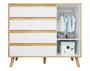 Imagem de Cômoda Retro Théo Moveis Peroba 04 gavetas 01 porta MDF