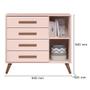 Imagem de Cômoda Sapateira 3825 Retrô Rosa - Qmovi