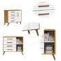 Imagem de Cômoda Sapateira 4 Gavetas e 1 Porta Retrô Q Charm - ÉdeCasaMóveis