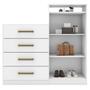Imagem de Cômoda Sapateira com 2 Portas e 4 Gavetas Aurea Branco - Demóbile