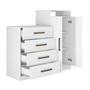 Imagem de Cômoda Sapateira com 2 Portas e 4 Gavetas Aurea Branco - Demóbile