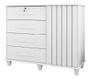 Imagem de Cômoda Sapateira Grécia Com Chave 1 Porta Ripado Flex Branco New