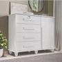 Imagem de Cômoda Sapateira Grécia Com Chave 1 Porta Ripado Flex Branco New