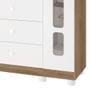 Imagem de Comoda Sapateira Infantil Katatau 4 Gavetas E 1 Porta Branco Brilho E Mezzo Para Quarto Bebe- Reller