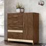 Imagem de Cômoda Sapateira Vênus 97cm 1 Porta com Pés Castanho Wood Avelã Flex Moval