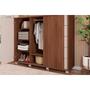 Imagem de Cômoda Solteiro Pegasus c/ 2 Portas e 5 Gavetas Freijo/Off White - Caemmun