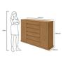 Cômoda Vedra 7 Gavetas 2 Portas Amêndoa Clean - Móveis Lopas Imagem de Cômoda Vedra 7 Gavetas 2 Portas Amêndoa Clean