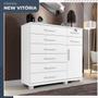 Imagem de Cômoda Vitória 1 Porta 8 Gavetas com Chave Benetil Branco