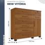 Imagem de Cômoda Vitória 1 Porta 8 Gavetas com Chave Benetil Cinamomo
