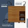 Imagem de Cômoda Vitória 1 Porta 8 Gavetas com Chave Benetil Cinamomo