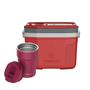 Imagem de COMP Kit Copo Térmico Uniq Rosa Cyber 380ml + Caixa Térmica SUV 20L Vermelha Termolar