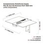 Imagem de Complemento de Mesa Plataforma para Coworking para 2 Pessoas 120x140