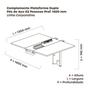 Imagem de Complemento de Mesa Plataforma para Coworking para 2 Pessoas 130x140