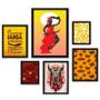 Imagem de Composição 6 Quadros Decorativos Iansã Orixá - com vidro