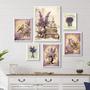 Imagem de Composição 6 Quadros Decorativos Lavanda - Com Vidro