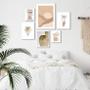 Imagem de Composição 6 Quadros Minimalistas - Beges - Com Vidro