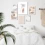 Imagem de Composição 6 Quadros Minimalistas Quarto - Bege - com vidro
