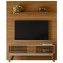 Imagem de Composiçao Painel Rack Piso Teto TV 75 244x208cm 7591 Fendi Naturale MDT