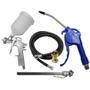 Imagem de Compressor de Ar 2,5HP 43L CP8550T-2C com Kit Multiuso 6 Pecas 220V Tekna