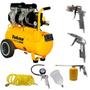 Imagem de Compressor de Ar 2,5HP 9,1 Pés Silencioso Isento de Óleo com Kit 5 Acessórios TEKNA