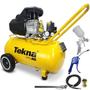 Imagem de Compressor de Ar Lubrificado 2,5HP 43L CP8550T-2C com Kit Multiuso 6 Pecas 110V Tekna