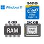 Imagem de Computador Core I3-10100, Memoria 8Gb 2400Mhz, Ssd Wd 240 Gb