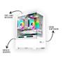 Imagem de Computador CPU PC Gamer Completo Branco Intel Core i5 Memoria Ram 16GB SSD 240GB Monitor Kit Gamer Rosa