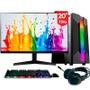 Imagem de Computador Gamer completo 2Eletro Chroma, Intel Core i7, 16GB RAM, SSD 256GB, Fonte 500W, Monitor 20" 75Hz, Kit Gamer completo - PG2E-1013CH