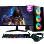 Imagem de Computador Gamer completo 2Eletro RGB, Intel Core i5, 16GB RAM, SSD 256GB, Fonte 500W, Monitor 20" 75Hz, Kit Gamer completo - PG2E-1010RG