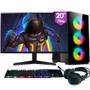 Imagem de Computador Gamer completo 2Eletro RGB, Intel Core i5, 16GB RAM, SSD 512GB, Fonte 500W, Monitor 20" 75Hz, Kit Gamer completo - PG2E-1011RG