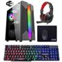 Imagem de Computador Gamer TOB Intel Core i7 Rede  sem fio SSD 960GB Memória 16GB VGA GT730 4GB Windows 10 Pro Trial + Teclado e Mouse + Mouse Pad + Headset