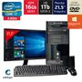 Imagem de Computador + Monitor 21,5 Intel Core i7 16GB HD 1TB DVD com Windows 10 SL Certo PC Desempenho 956
