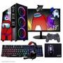 Imagem de Computador PC Gamer Completo TOB Intel Core i5 SSD 240GB 16GB Teclado Mouse Mouse Pad e Headset Gamer Joystick Monitor 19" Windows 10 Pro Trial