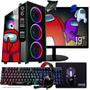 Imagem de Computador PC Gamer Completo TOB Intel Core i5 SSD 240GB 16GB Teclado Mouse Mouse Pad e Headset Gamer Monitor 19 Windows 10 Pro Trial