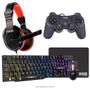 Imagem de Computador PC Gamer Completo TOB Intel Core i5 SSD 480GB 16GB Teclado Mouse Mouse Pad e Headset Gamer Joystick Monitor 23" Windows 10 Pro Trial