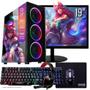 Imagem de Computador PC Gamer Completo TOB Intel Core i7 SSD 480GB 16GB Teclado Mouse Mouse Pad e Headset Gamer Monitor 19 Windows 10 Pro Trial
