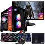 Imagem de Computador PC Gamer Completo TOB Ryzen 5 SSD 480GB 16GB Windows 10 Pro Vitalício, Teclado/Mouse, Mouse Pad, Headset, Monitor 23