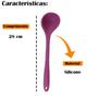Imagem de Concha de Silicone para Sopas Feijão Não Risca Prática Altamente Resistente ao Calor Rosa 38cm paramount795