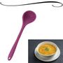Imagem de Concha de Silicone para Sopas Feijão Não Risca Prática Altamente Resistente ao Calor Rosa 38cm paramount795