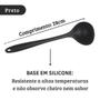Imagem de Concha Para Feijão Em Silicone Maciço Resistente Preto 28cm