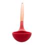 Imagem de Concha Silicone Cabo Bambu Charmy Vermelho 31cm Lyor