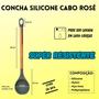 Imagem de Concha Silicone Premium Cabo Rose Cozinha Utensílio