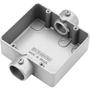 Imagem de Condulete duplo 3/4" tipo "CD" - sem tampa / sem rosca / com pintura eletrostática a pó